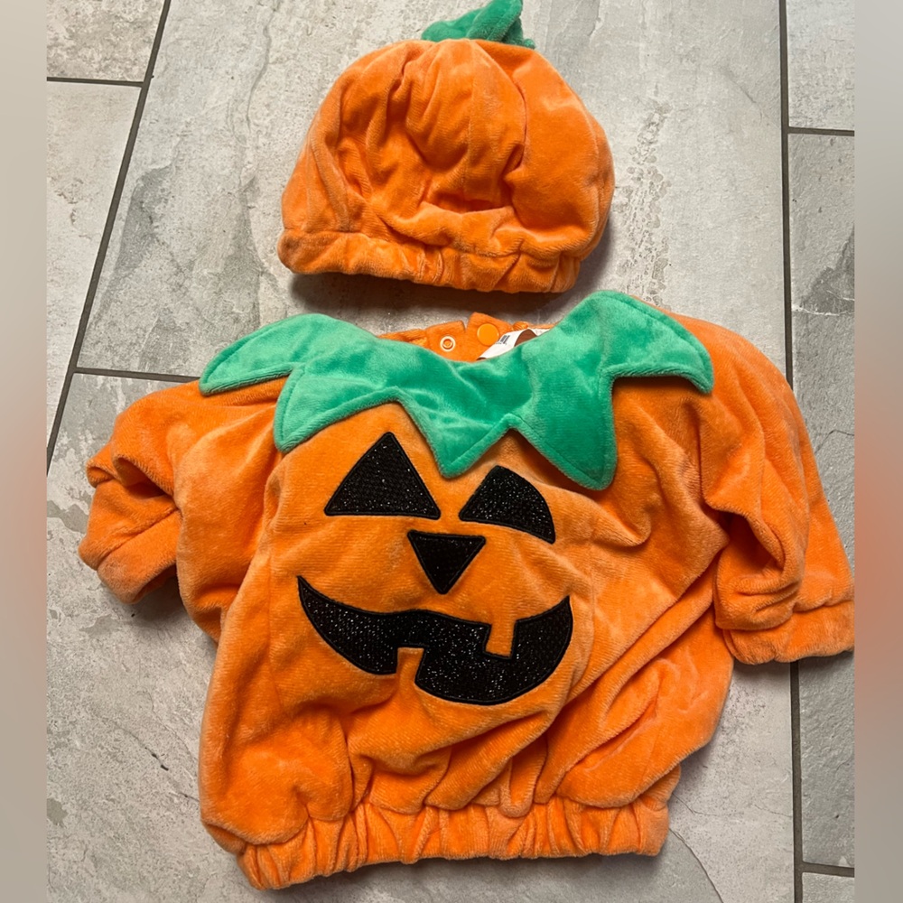Target Orange and Green Pumpkin Jack-O'-Lantern Kids Costume